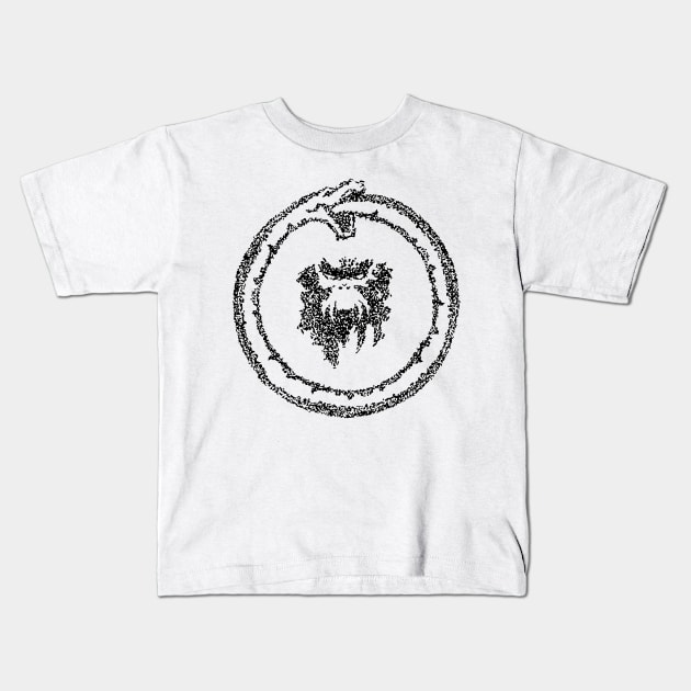 12 Monkeys Ouroboros Black w/white outline Kids T-Shirt by HumbledDesignStudio